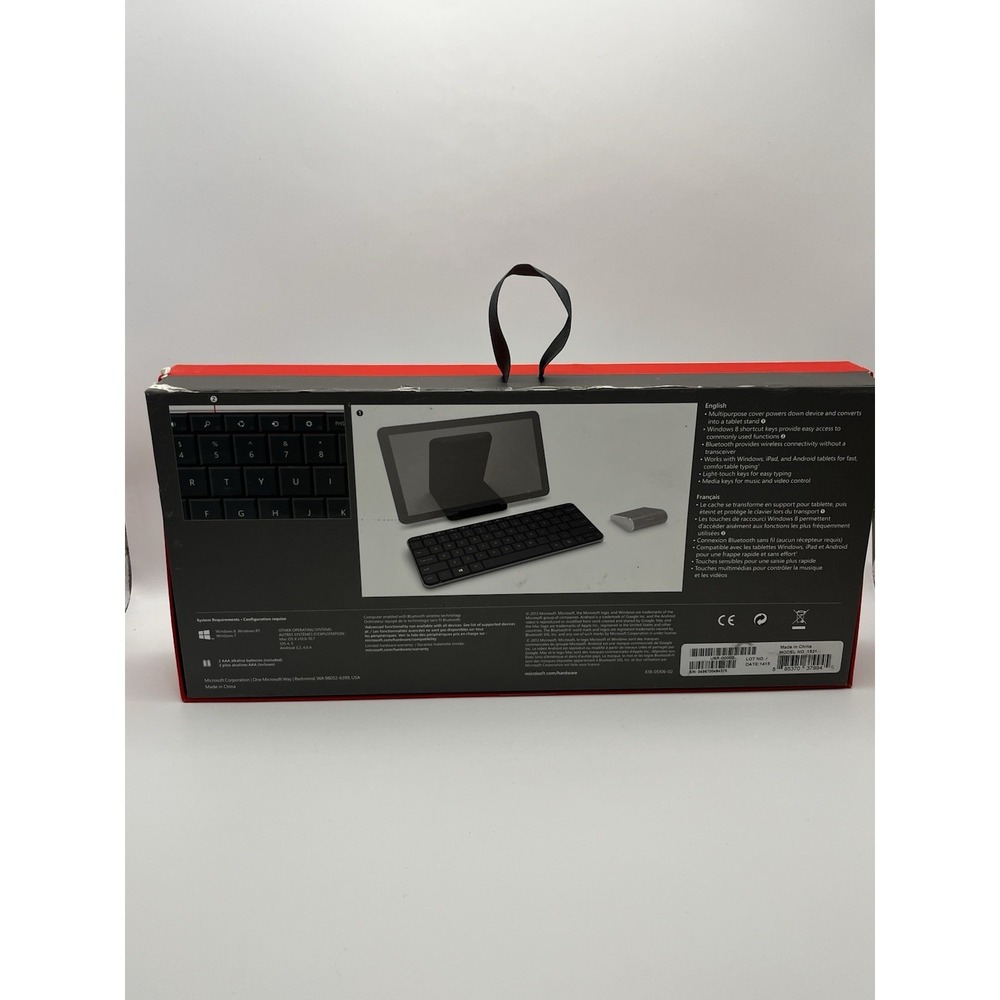 Microsoft Wedge Mobile Bluetooth Keyboard Model 1521 w/ Cover & Box Used Good - Picture 8 of 11